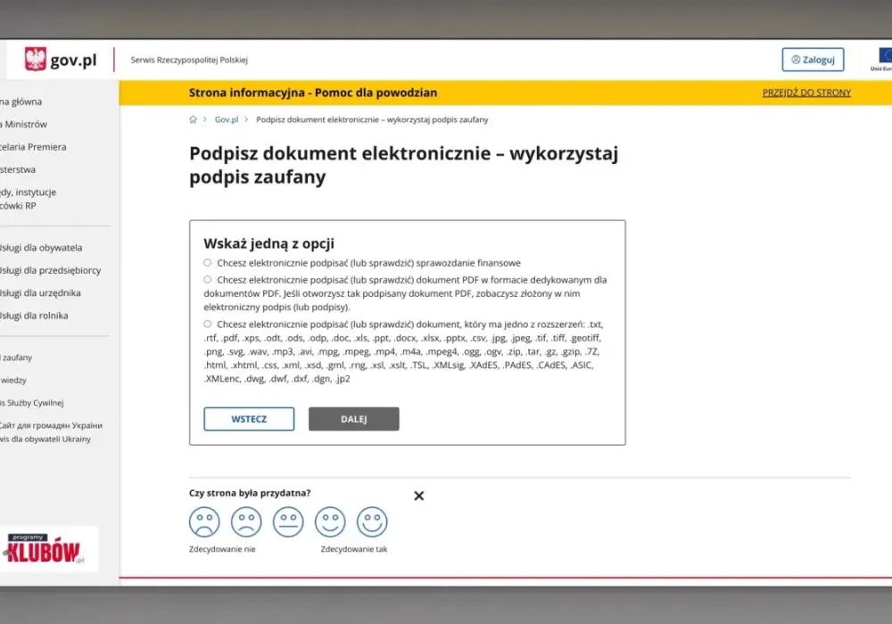 Jak podpisać dokument profilem zaufanym - krok po kroku