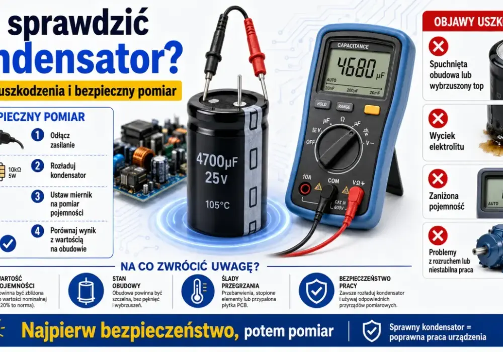 Kondensator w elektronice - jak działa i co trzeba sprawdzić