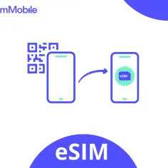 Skanowanie kodu QR smartfonem w celu aktywacji karty internetowej eSIM.