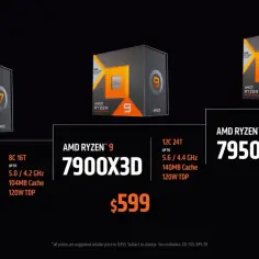 Procesory AMD Ryzen 7 7800X3D, Ryzen 9 7900X3D i Ryzen 9 7950X3D w cenach od 449 USD.