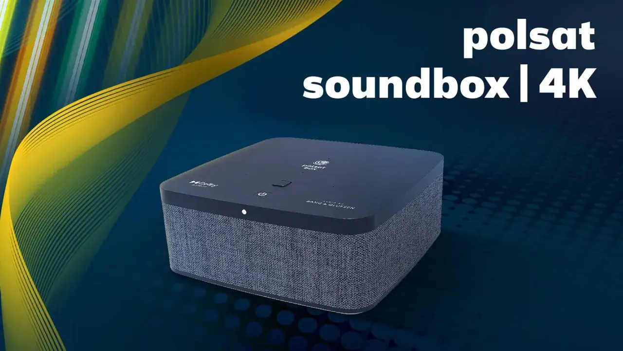 Polsat Soundbox 4K z Dolby Atmos, idealny do oglądania ipli tv w kinowej jakości.