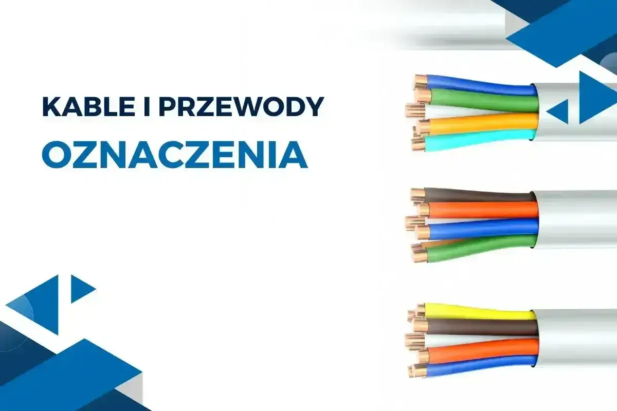 Kolory kabli: zielony, niebieski, pomarańczowy, brązowy, żółty i turkusowy. Różne wiązki przewodów w osłonach.