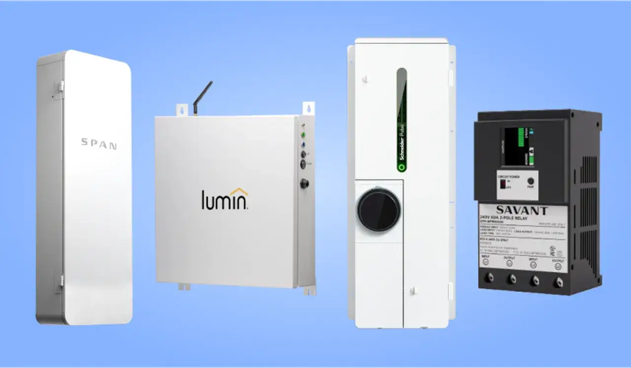 Nowoczesne urządzenia do elektryfikacji: SPAN, Lumin, Schneider Electric i Savant.